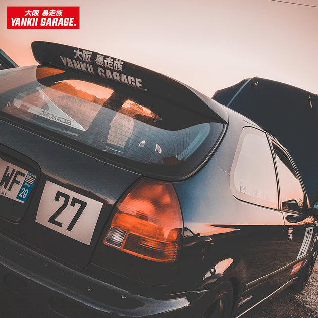 Jdm Banner Sticker JDM Windshield White Yankii Garage JDM Clothing