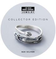 Koi carp silver ring