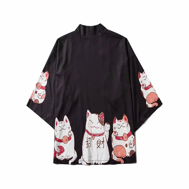 Japanese Kimono | Maneki Neko - Lucky Cat