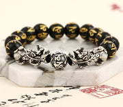 plating Antique  Silver Lucky National Wind pixiu  Bracelet  for Men